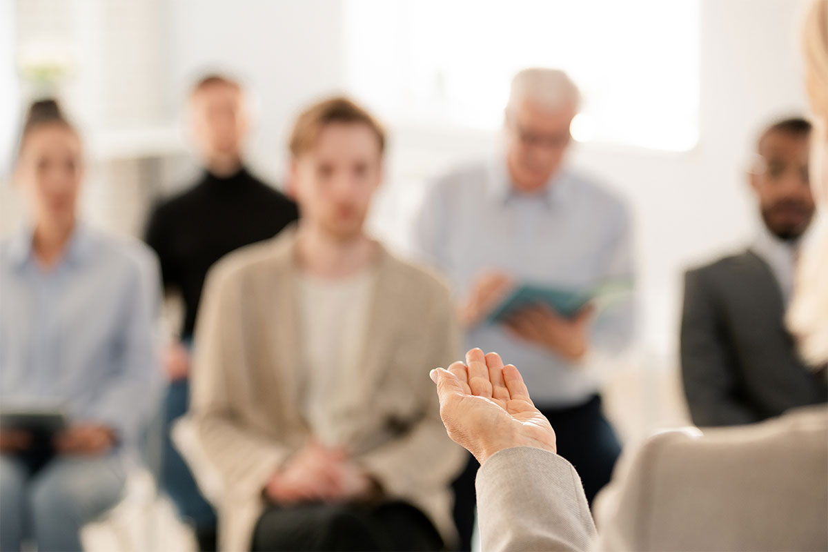 Woman leading a workshop