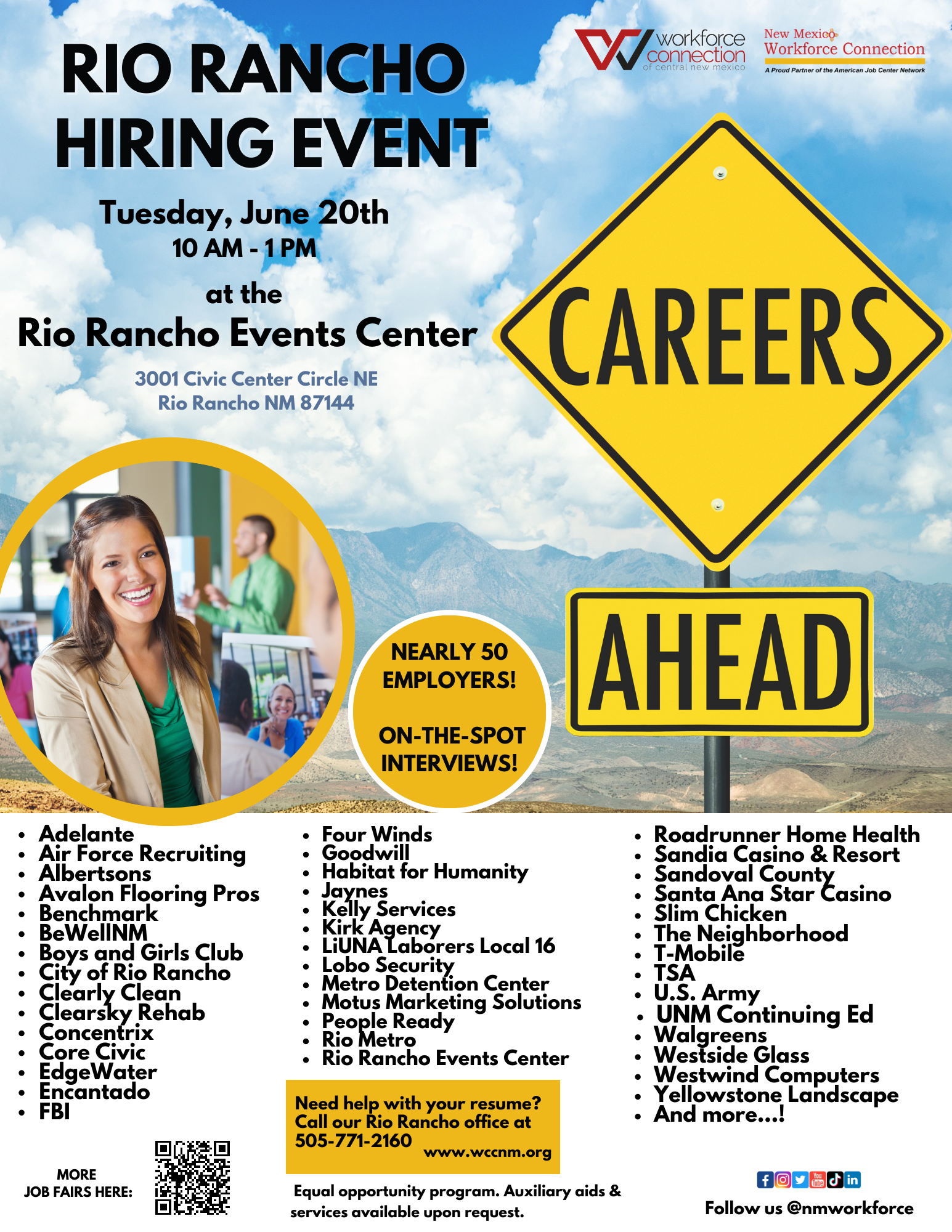 Rio Rancho Hiring Event with 40 employers and a variety of career options