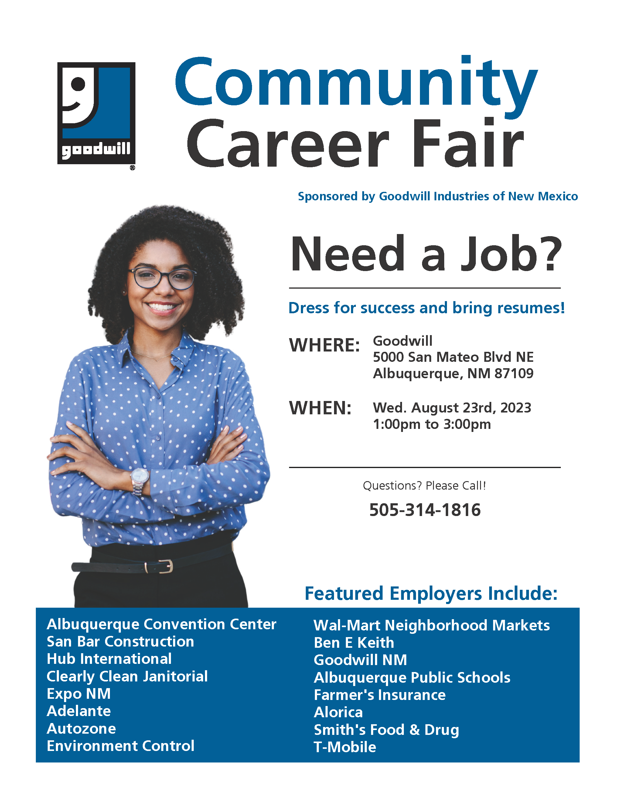 Goodwill Community Career Fair flyer