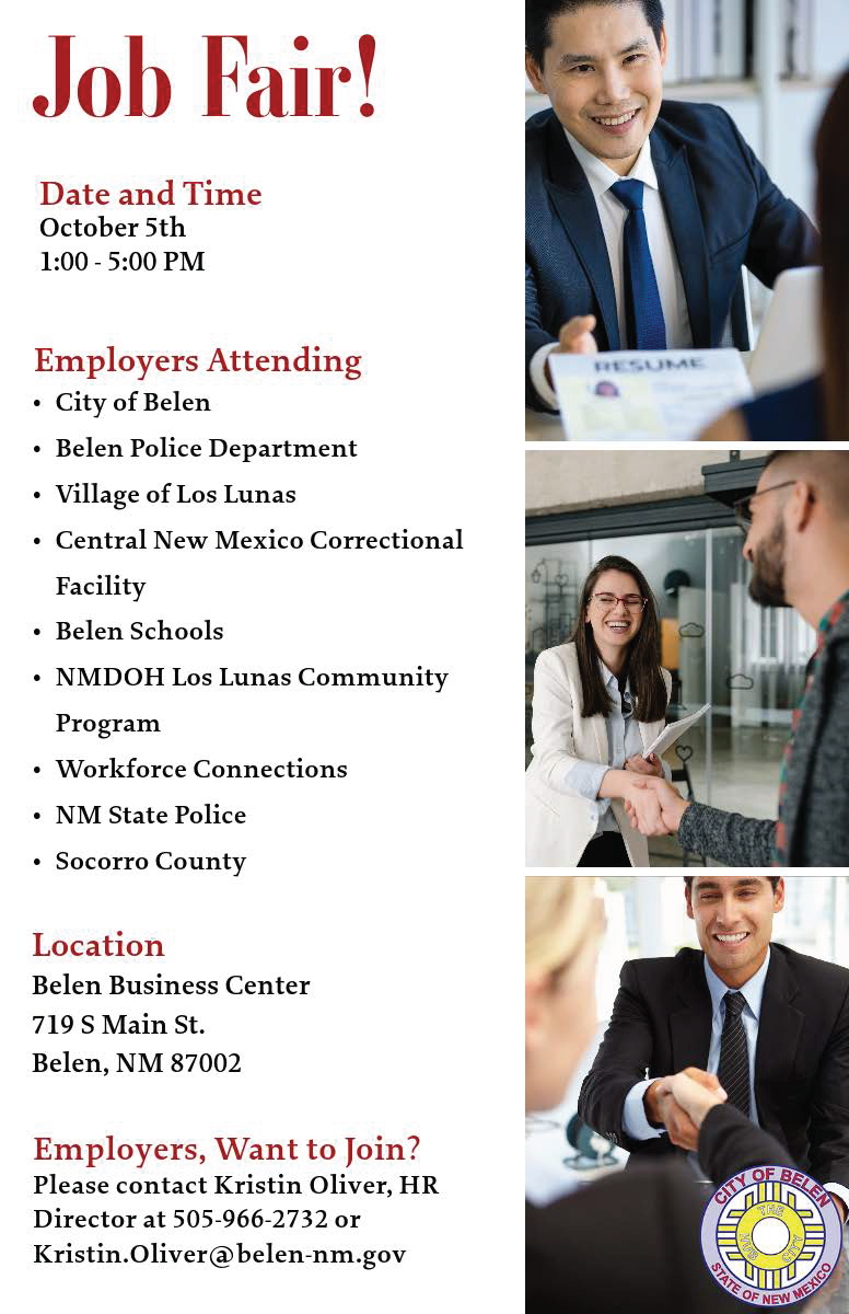 City of Belen Job Fair flyer