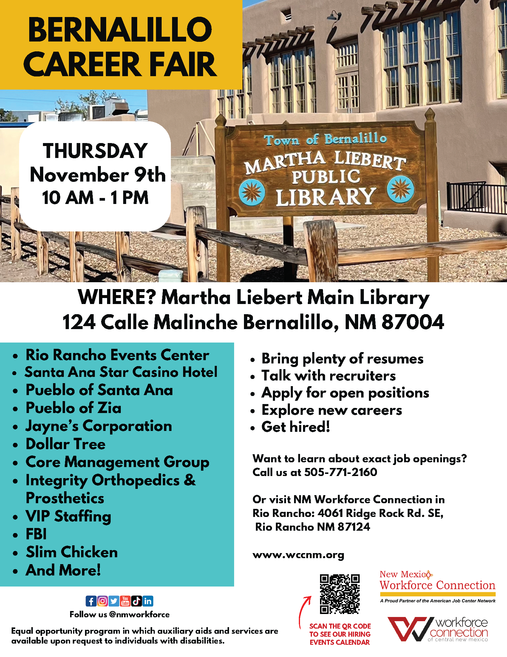Bernalillo Career Fair flyer