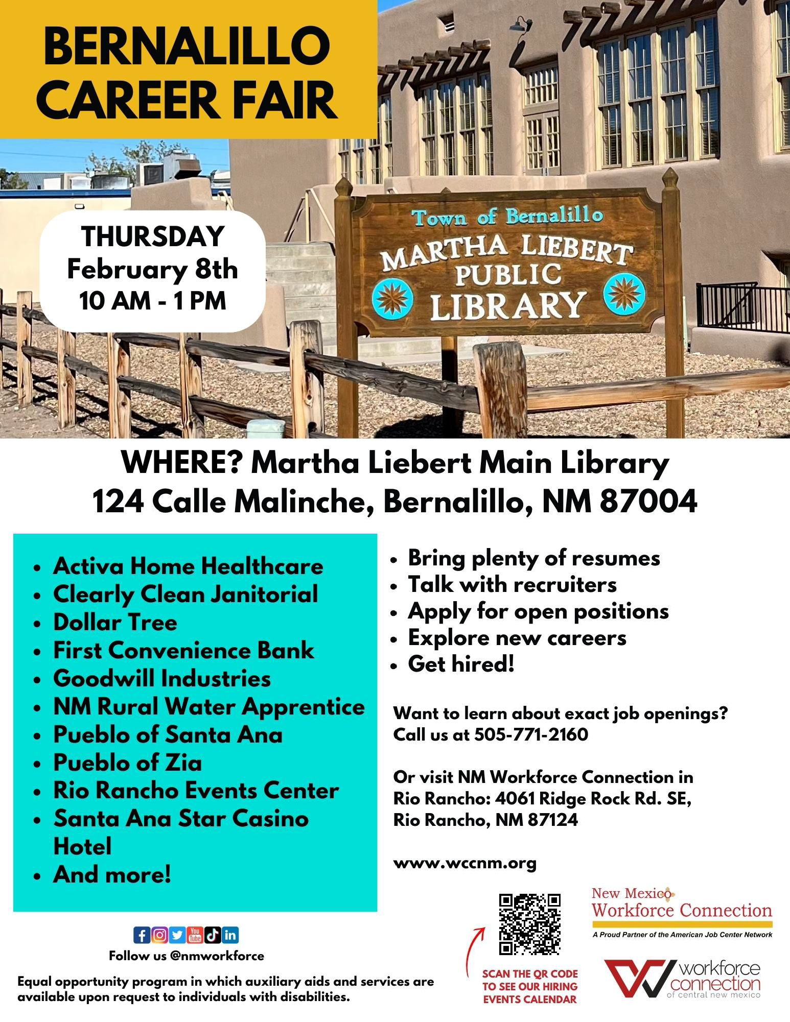 Bernalillo Career Fair flyer