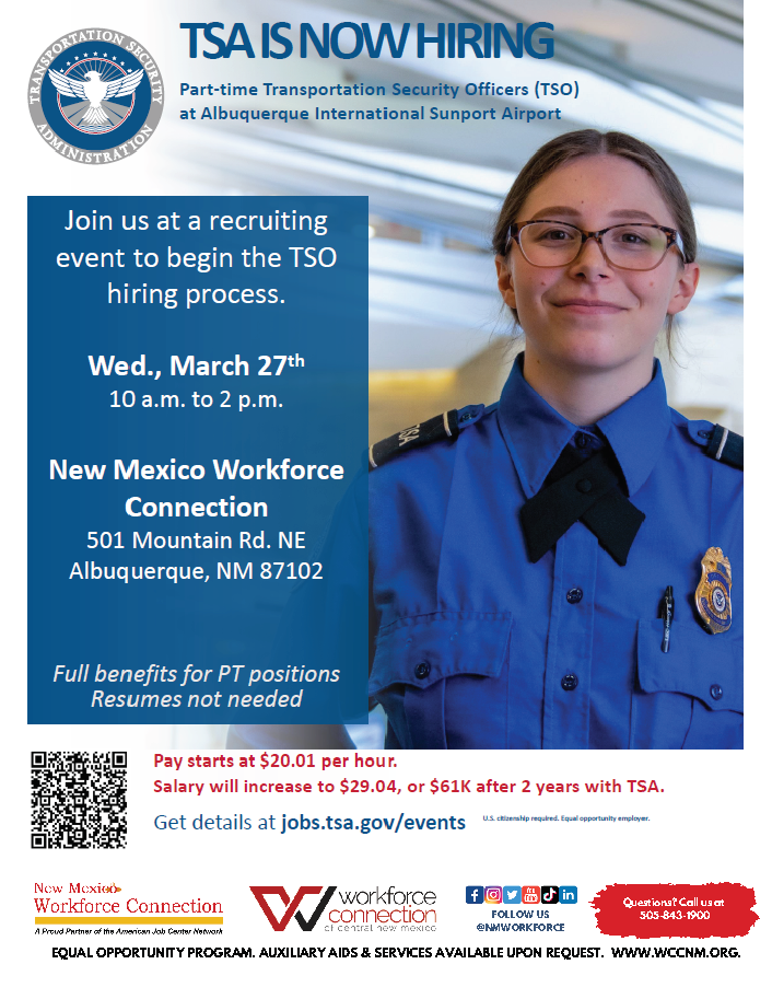 TSA is now hiring flyer
