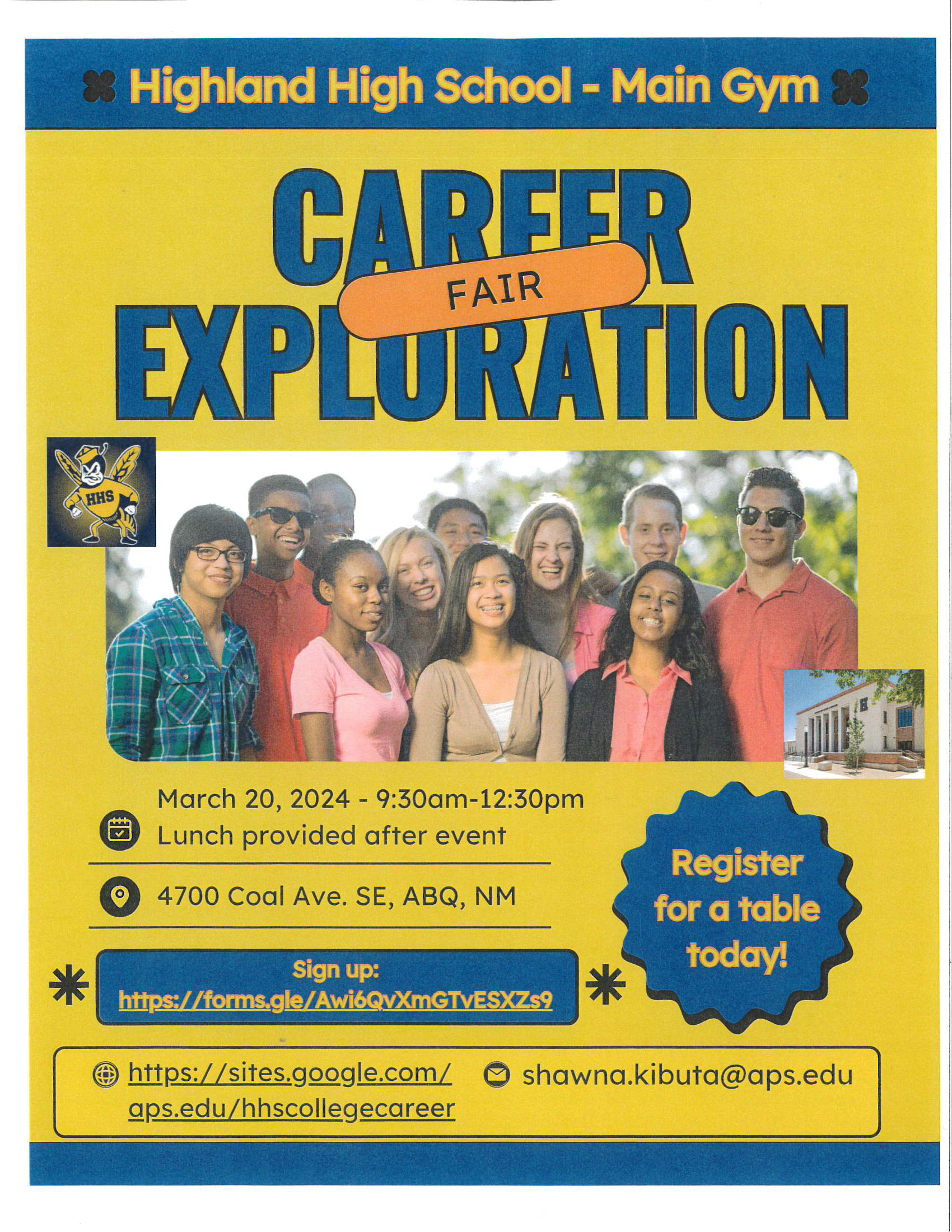 Career Fair Exploration flyer