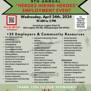 9th Annual Heroes Hiring Heroes Employment Event flyer