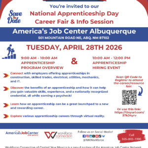 Flyer for National Apprenticeship Day April 28th Career Fair and Info Session