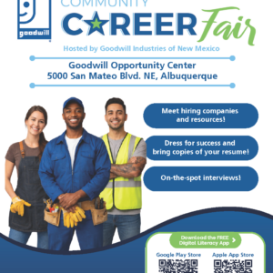 Flyer for Goodwill Community Career Fair April 23rd
